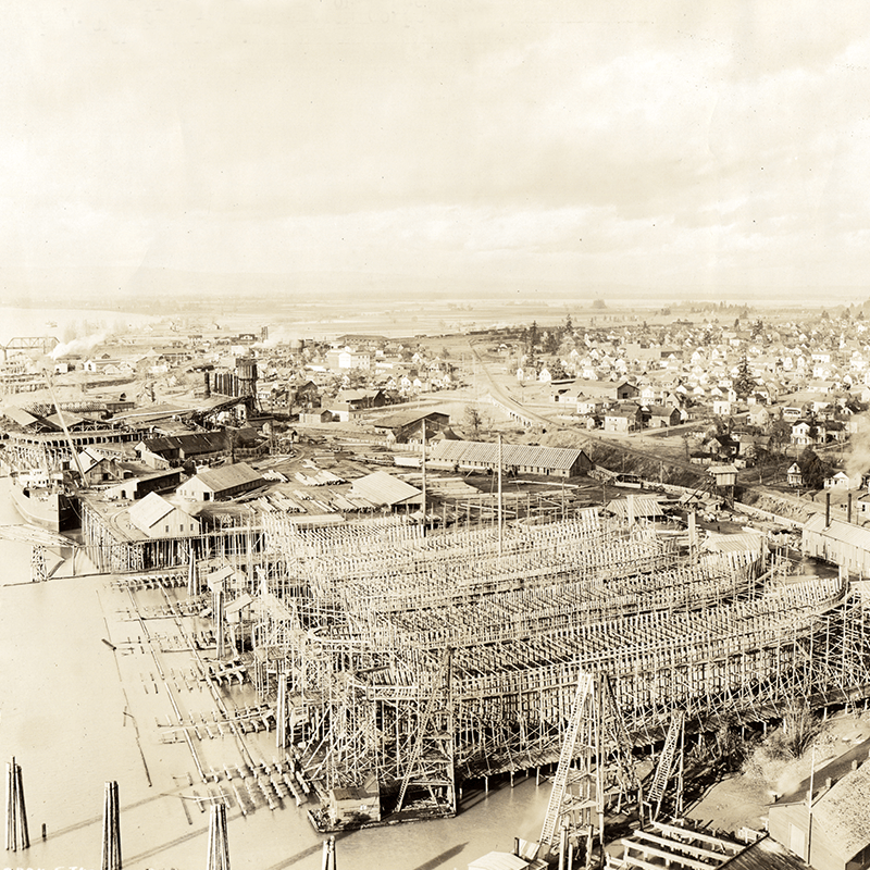 Vintage photograph of the socks at Port of Vancouver