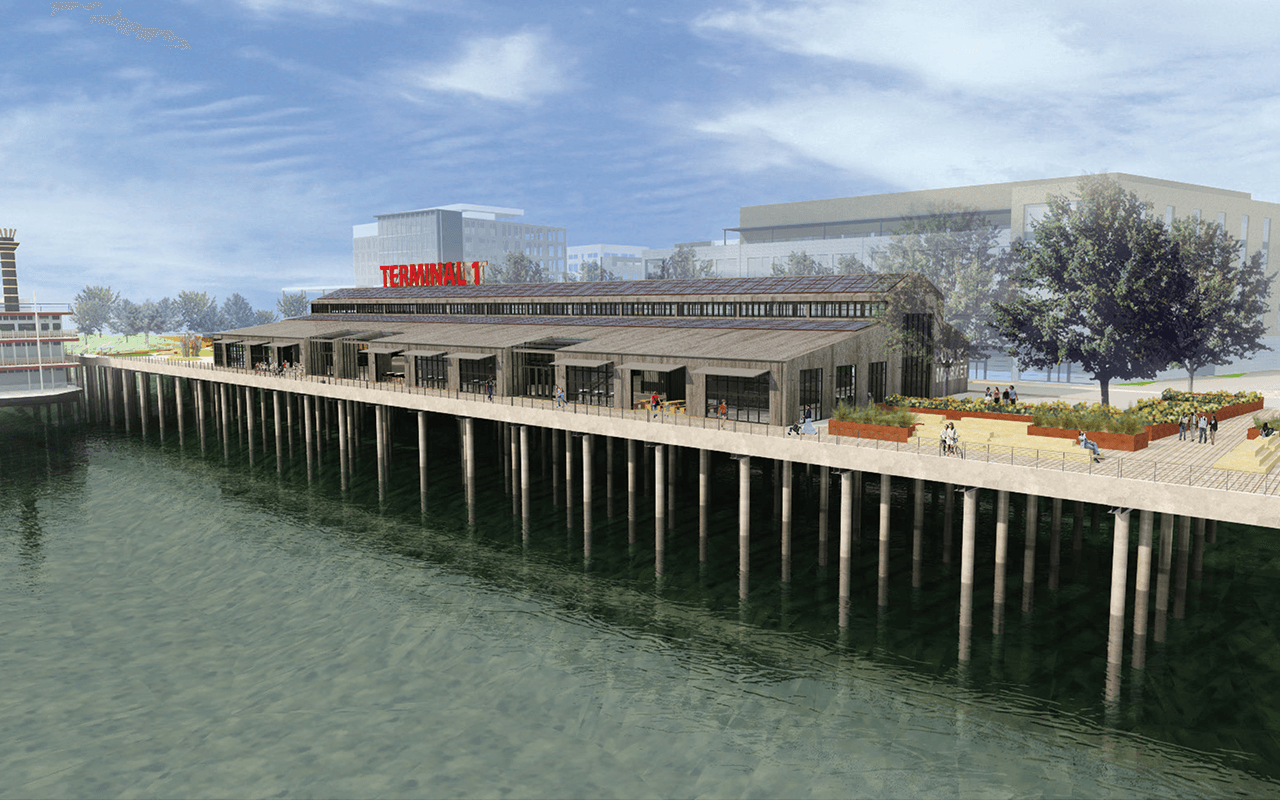 Marketplace and dock rendering